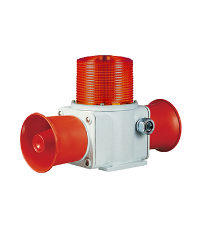 SHD2L-Heavy-Duty LED Steady/Flashing Warning Light & Electric Horn Combination for Vessels and Heavy Industry Applications