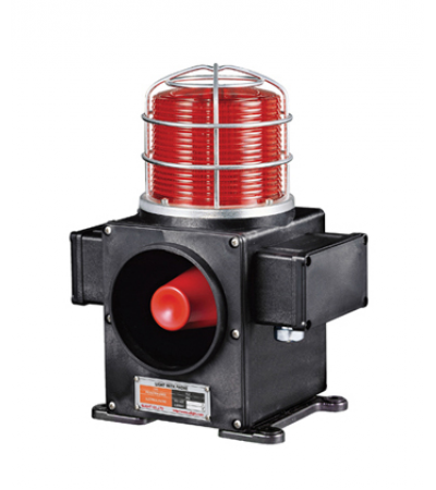 SCDFL-LED Steady/Flashing Warning Light and Electric Horn Combination for Vessels and Heavy Industry Applications