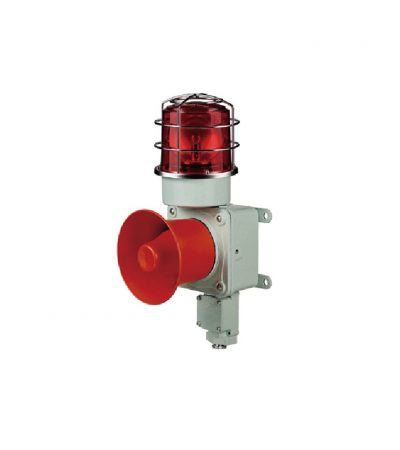 SMD – Heavy Duty Bulb Rotating Signal Beacon & Electronic Sounder Combinations for Marine and Heavy Industry Applications Weatherproof Revolving Beacon Sounder / Audible & Visual Alarm Max.120dB